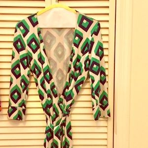 Diane von Furstenberg geographic wrap dress